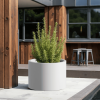 Heavy Duty Corten Steel Round Raised Garden Bed Kit – 15.5" Dia. x 20" H. – Pre-Rusted Metal Planter Box for Vegetables, Flowers, Herbs – White – Idea