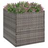 Garden Planter Gray 31.5"x31.5"x31.5" Poly Rattan