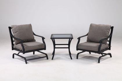 Grand Patio Metal Rocking Chairs Patio Chairs Bistro Sets Indoor Outdoor Chat Set A Comfortable Shake of 5-10° Unique Design Patio Set Wrought Iron Ch
