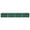 Garden Raised Bed Galvanized Steel 126"x31.5"x17.7" Green