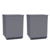 Planters 2 pcs Blue Gray 11.8"x11.8"x14.6" Polypropylene