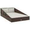 Garden Bed Brown 43.3"x78.7" Poly Rattan