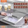 VEVOR Drop in Ice Chest, 18"L x 12"W x 14.5"H Stainless Steel Ice Cooler, Commercial Ice Bin with Sliding Cover, 40.9 qt Outdoor Kitchen Ice Bar, Drai
