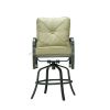 Bar Chair With Back and Seat Cushion, Set of 2