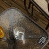 Outsunny 3 Piece Outdoor Glider Chair with Coffee Table Bistro Set, 2 Patio Rocking Swing Chairs with Breathable Sling Fabric, Glass Tabletop, for Bac