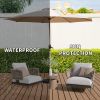 10FT Patio Umbrella, Outdoor Table Umbrella with Push Button Tilt and Crank, UV Protection Waterproof Market Sun Umbrella with 8 Sturdy Ribs for Garde