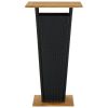 Bar Table Black 23.6"x23.6"x43.3" Poly Rattan and Solid Acacia Wood