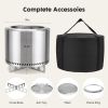 Smokeless Fire Pit, 304 Stainless Steel Tabletop Firepit Wood Pellets Burning Fire Pits for Camping, Bonfire