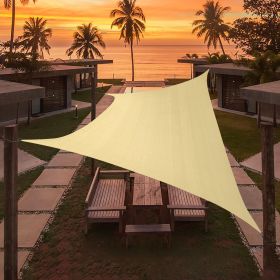 Artpuch Custom Size Beige Sun Shade Sail Triangle Canopy 185 GSM Durable Fabric UV Block Awning for Outdoor Patio Garden Backyard (Customized Availabl (Color: Beige, size: 15'x19')