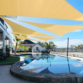Artpuch 13'x23'x26.4'Customize Sand Sun Shade Sail Commercial Standard UV Block 185 GSM, Water and Air Permeable, Heavy Duty, Carport Patio Outdoor - (size: 16x19x24.8)