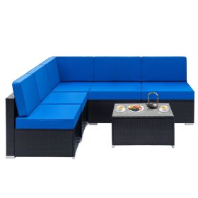 7 pcs /6 pcs/5 pcs/4 pcs Outdoor Weaving Rattan Sofa Set XH (size: 6 PCS-1)