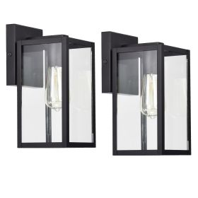 2 Pack outdoor wall light (size: medium)