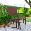 2-Seat Porch Glider with HDPE Back Seat and Steel Frame