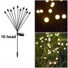 Solar Garden Lights;  2 Pack LED Solar Firefly Lights