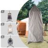 Swing Egg Chair with Stand Indoor Outdoor, UV Resistant Cushion Hanging Chair with Guardrail and Cup Holder, Anti-Rust Foldable Aluminum Frame Hammock