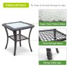 360-Degree Patio Wicker Swivel Rocker Chairs Set;  Outdoor Rattan Rocking Bistro Sets with Cushions and Table